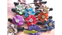 Bali Leather Snake Hair Clips Accessories Handmade